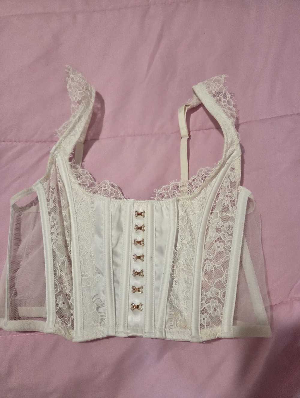 Victorias Secret Bustier Corset Top in Ivory